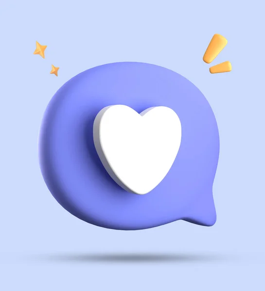 Визуализация Речи Любовный Пузырь Уведомлениями Значки Пастельный Чат Иконка Любви Стоковое Фото