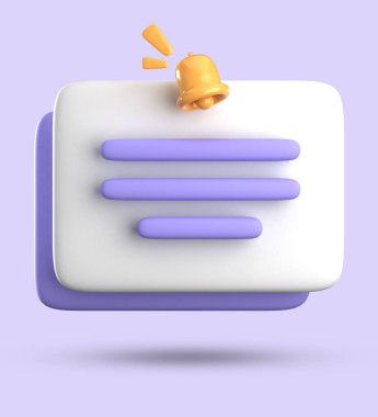 Tanıklık için boş konuşma baloncuğunun 3D görüntülenmesi, 3D pastel simge seti.