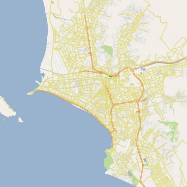 Peru 'da Lima' nın yol haritası. Yol suyu, parklar vs. içeren katmanlı vektör içerir.