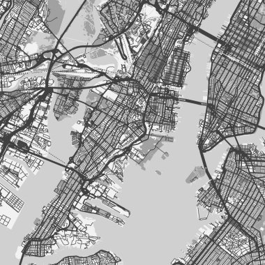 Map of Jersey City in New Jersey in grayscale. Contains layered vector with roads water, parks, etc. clipart