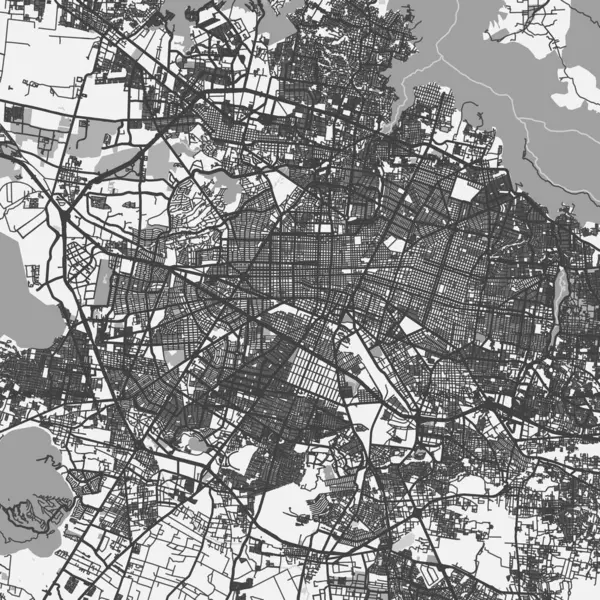 stock vector Map of Guadalajara in Mexico in grayscale. Contains layered vector with roads water, parks, etc.