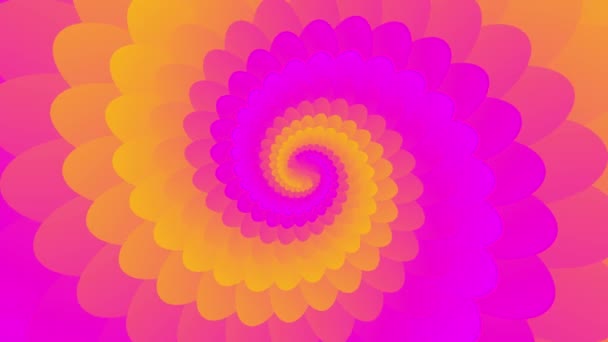 Video Fond Abstrait Motif Vibrant Dynamique Avec Une Spirale Colorée — Video