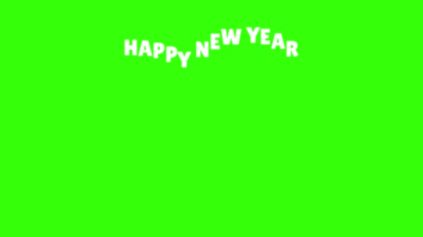 Feliz Año Nuevo 2024 Video Pantalla Verde — Vídeo de stock