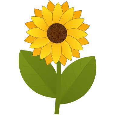 Yapraklı renkli vektör illüstrasyonu