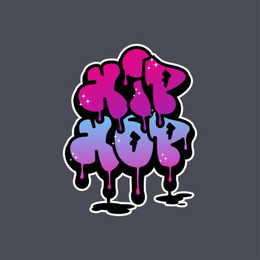 Grafiti harfleri, tipografi sanat illüstrasyonundan alıntılar.