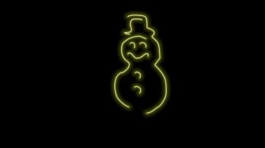 Parlayan neon renkli Noel çanı simgesi siyah arka planda izole edilmiş. Mutlu noeller ve mutlu yıllar. vektör.
