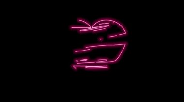 kalp şeklinde neon ışık simgesi