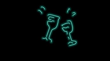 Parlayan neon çizgisi kırık bacak ikonu siyah arkaplanda izole edildi. Kırık sorun çubuğu. Renkli taslak konsepti. vektör.