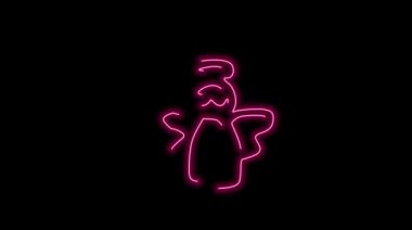 İnsan kalbinin neon sembolü