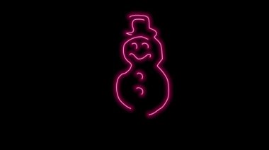 Neon ışıkları. Noel süslemesi