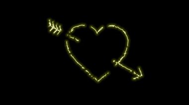 kalp şeklinde neon ışıklar.
