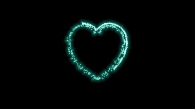 Kalp şeklinde parlayan neon kalpler.