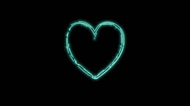 kalp şeklinde neon işareti