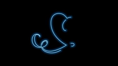 Parlak neon harf L