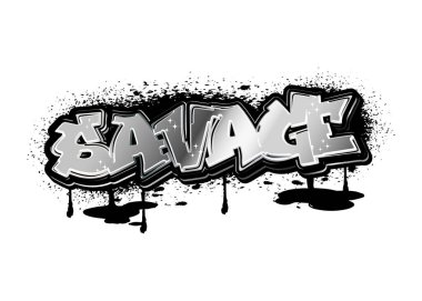  Graffiti harfleri tipografi sanatı çizimi