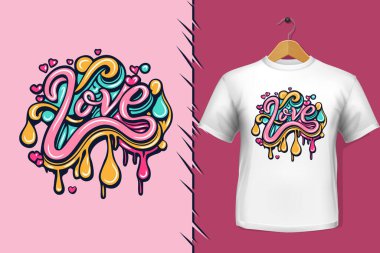 Tişört ve giysi modası renkli tipografi tasarımından alıntılar yapıyor