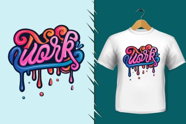 Tişört ve giysi modası renkli tipografi tasarımından alıntılar yapıyor