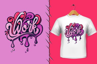 Tişört ve giysi modası renkli tipografi tasarımından alıntılar yapıyor
