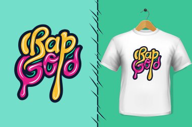 Tişört ve giysi modası renkli tipografi tasarımından alıntılar yapıyor