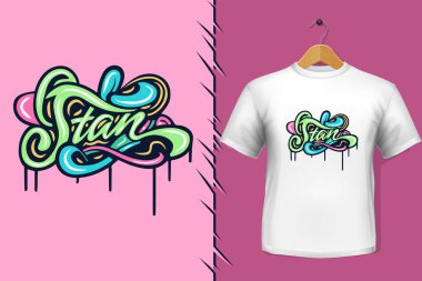 Tişört ve giysi modası renkli tipografi tasarımından alıntılar yapıyor