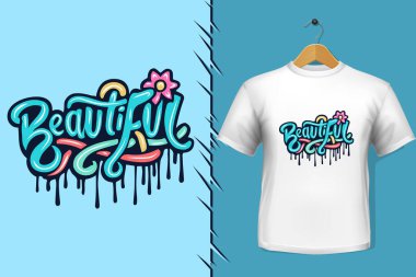 Tişört ve giysi modası renkli tipografi tasarımından alıntılar yapıyor