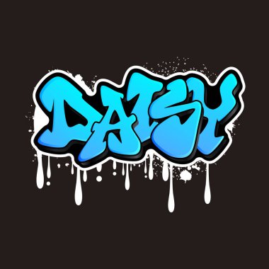 Graffiti harfleri tipografi sanatı çizimi