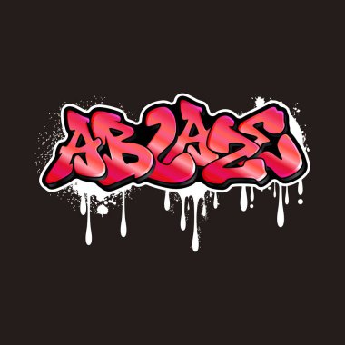 Graffiti harfleri tipografi sanatı çizimi