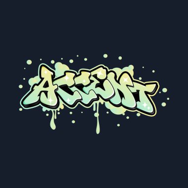 Graffiti harfleri tipografi sanatı çizimi