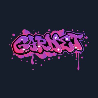 Graffiti harfleri tipografi sanatı çizimi