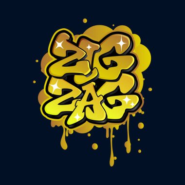 Graffiti harfleri tipografi sanatı çizimi