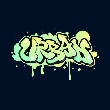 Graffiti harfleri tipografi sanatı çizimi