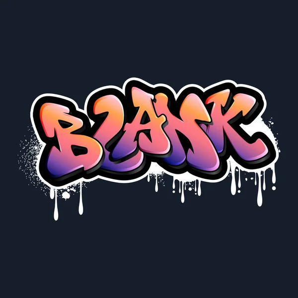 Graffiti harfleri tipografi sanatı çizimi