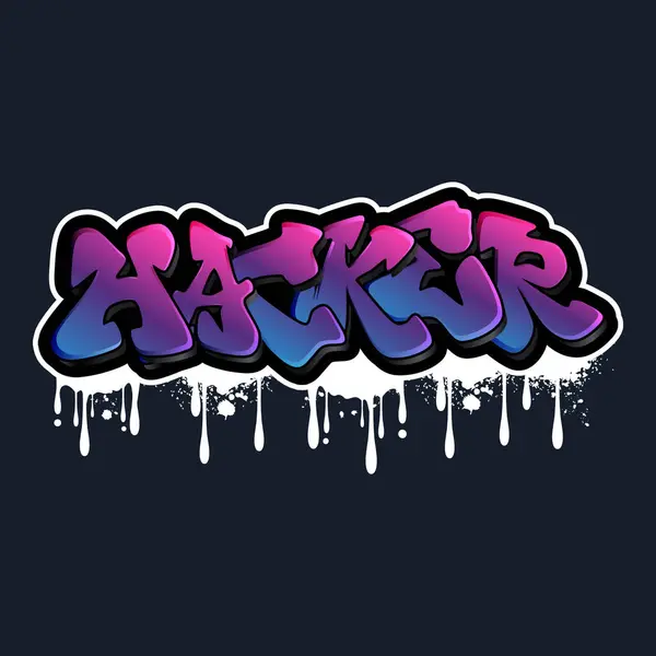 Graffiti harfleri tipografi sanatı çizimi