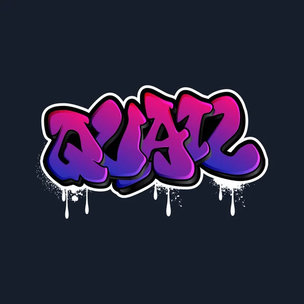 Graffiti harfleri tipografi sanatı çizimi