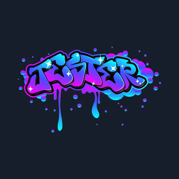 Graffiti harfleri tipografi sanatı çizimi
