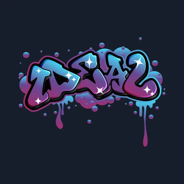 Graffiti harfleri tipografi sanatı çizimi