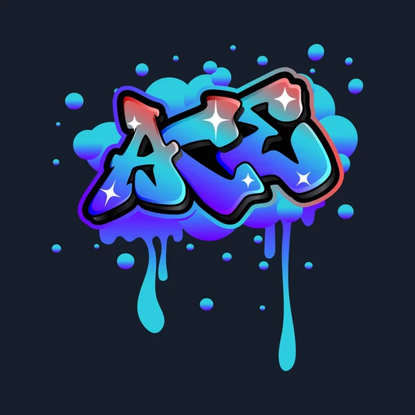 Graffiti harfleri tipografi sanatı çizimi