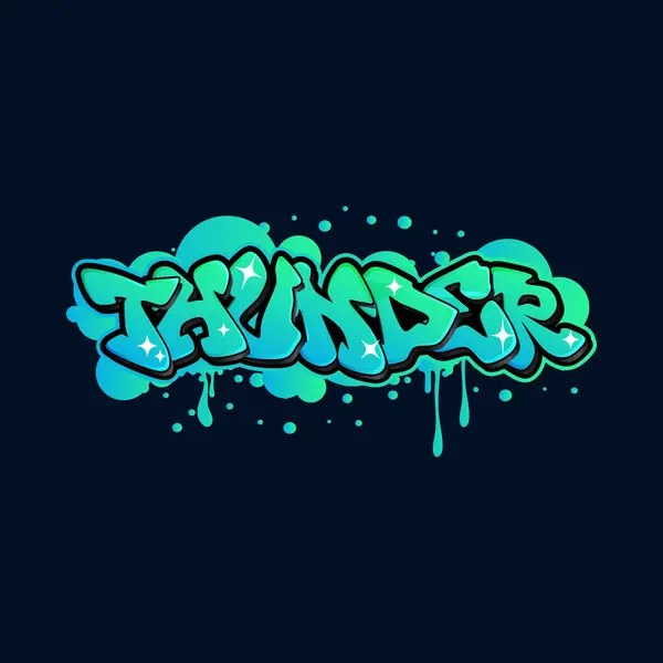 Graffiti harfleri tipografi sanatı çizimi