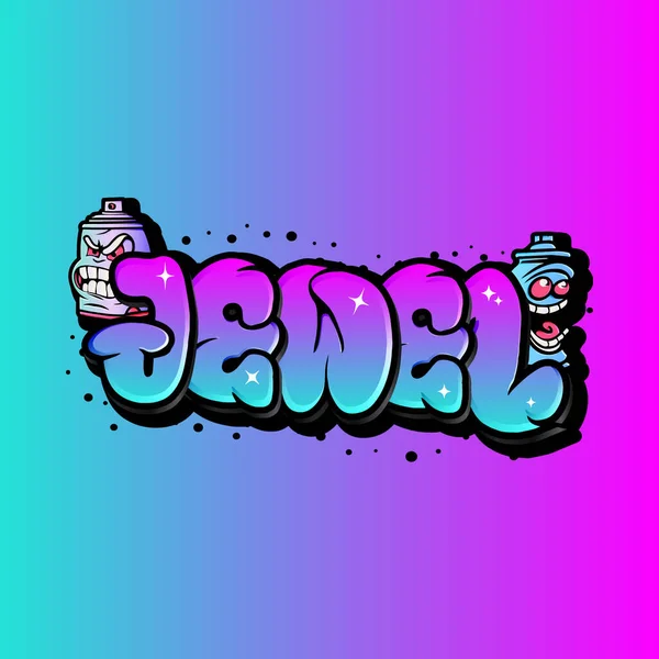 Graffiti harfleri tipografi sanatı çizimi