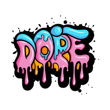 Graffiti harfleri tipografi sanatı çizimi