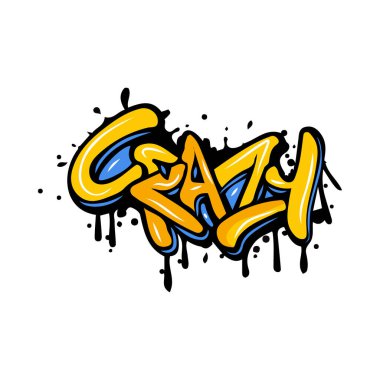 Graffiti harfleri tipografi sanatı çizimi