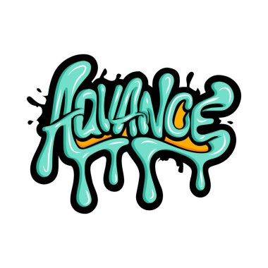 Graffiti harfleri tipografi sanatı çizimi