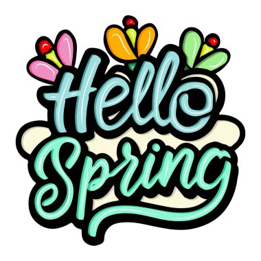 Merhaba el çizimi tasarımla bahar.