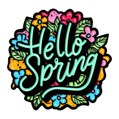 Merhaba el çizimi tasarımla bahar.