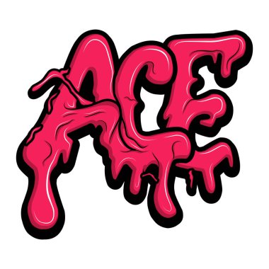 En iyi graffiti harfleri tipografi sanat illüstrasyonu