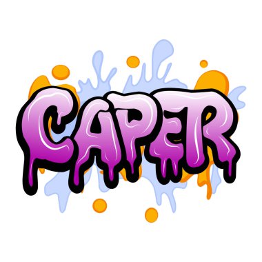 Graffiti harfleri tipografi sanatı çizimi