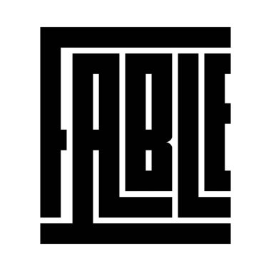 Benzersiz kare biçim tipografisi