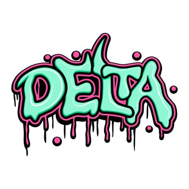 Graffiti harfleri tipografi sanatı çizimi