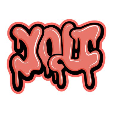 Graffiti harfleri tipografi sanatı çizimi