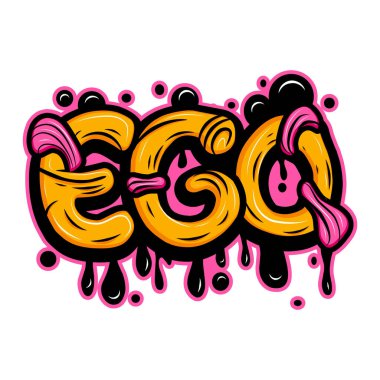 Graffiti harfleri tipografi sanatı çizimi